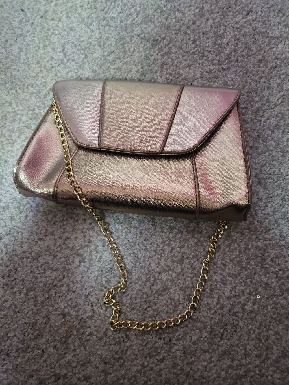 Metallic Gold & Bronze Chain Shouder Bag